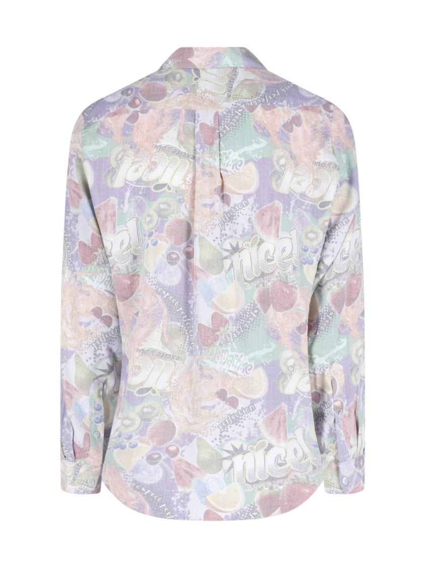 Martine Rose Multicolour Abstract Print Casual Shirt