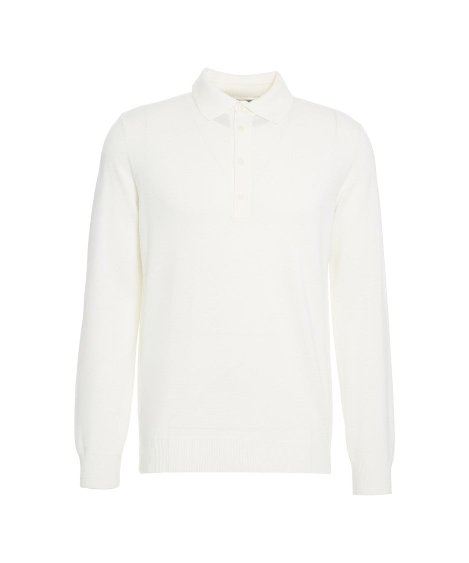 Kangra Knitted Polo With Collar And Button Closure