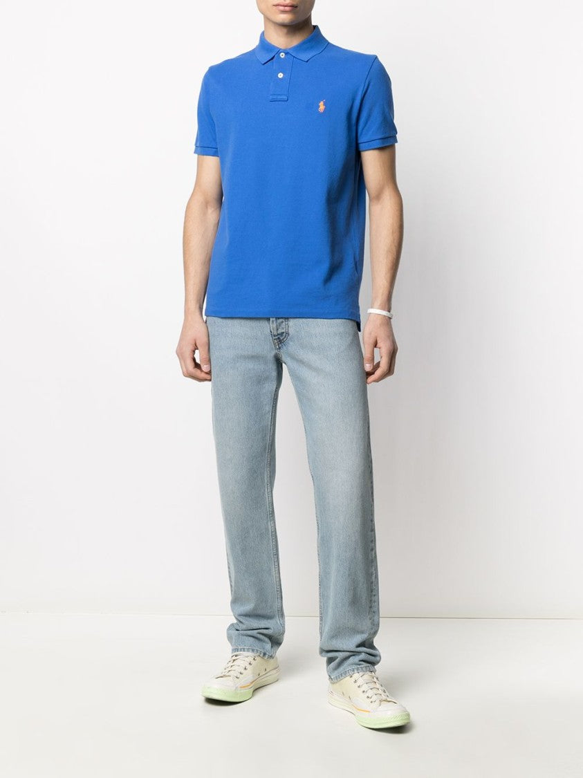 Polo Ralph Lauren Pique Polo Shirt With Ribbed Collar