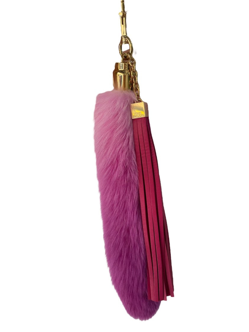 Louis Vuitton Pink Fox Fur Charm