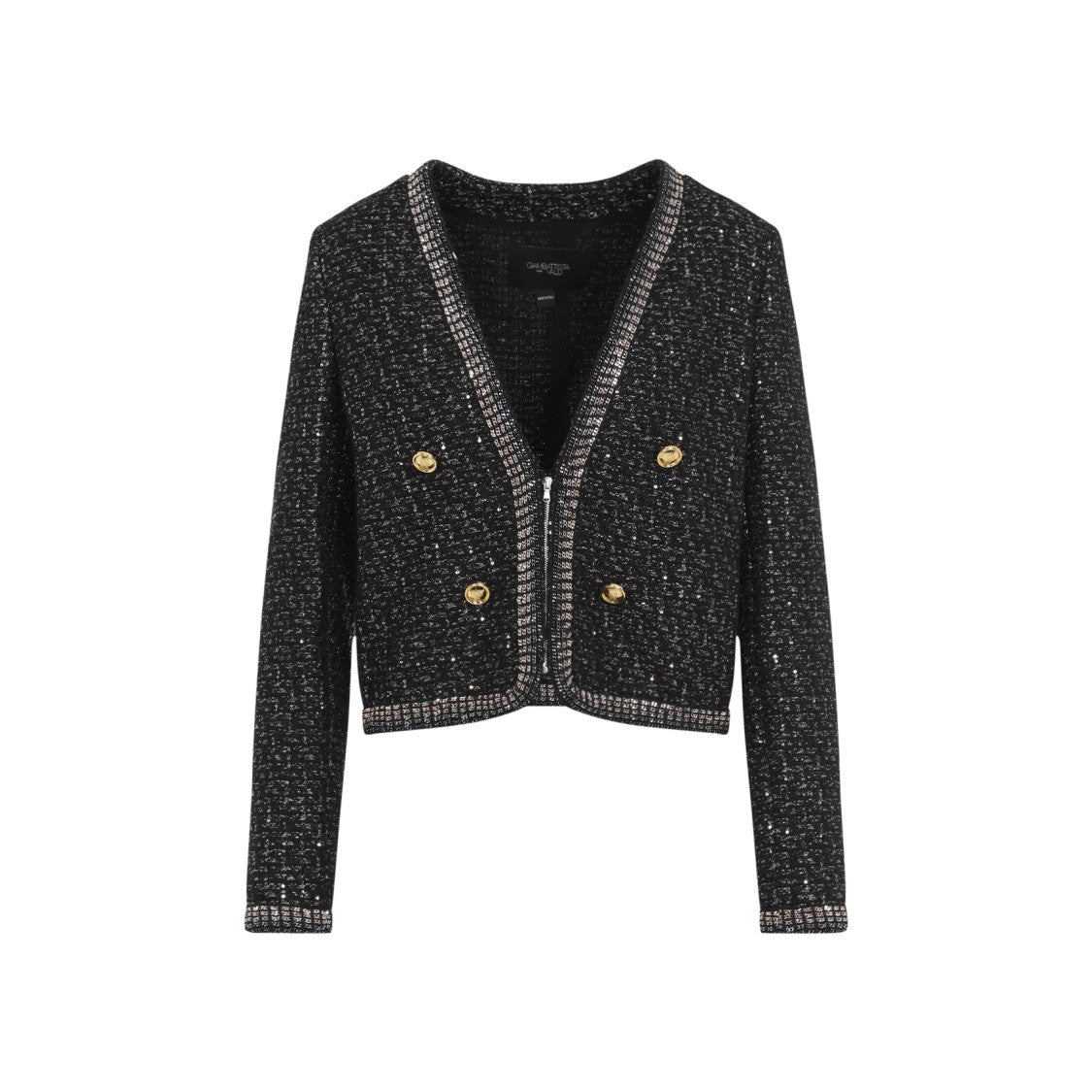 Giambattista Valli Black Bouclé Jacket