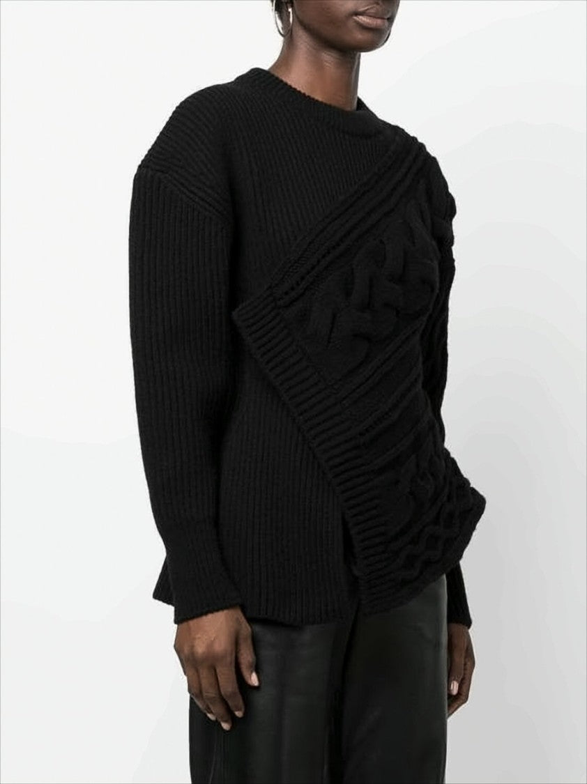 Alexander Mcqueen Cable Knit Panel Sweater