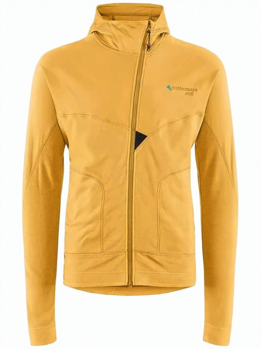 Klattermusen Fitted Orange Jacket With High Collar And Contrasting Accents