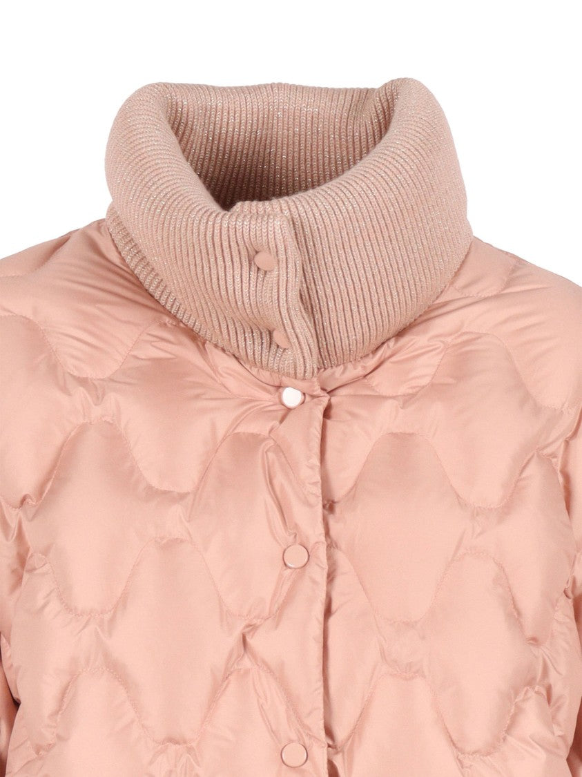 Fabiana Filippi Horizontal Quilt Bomber Jacket In Ultra-Lightweight Fabric