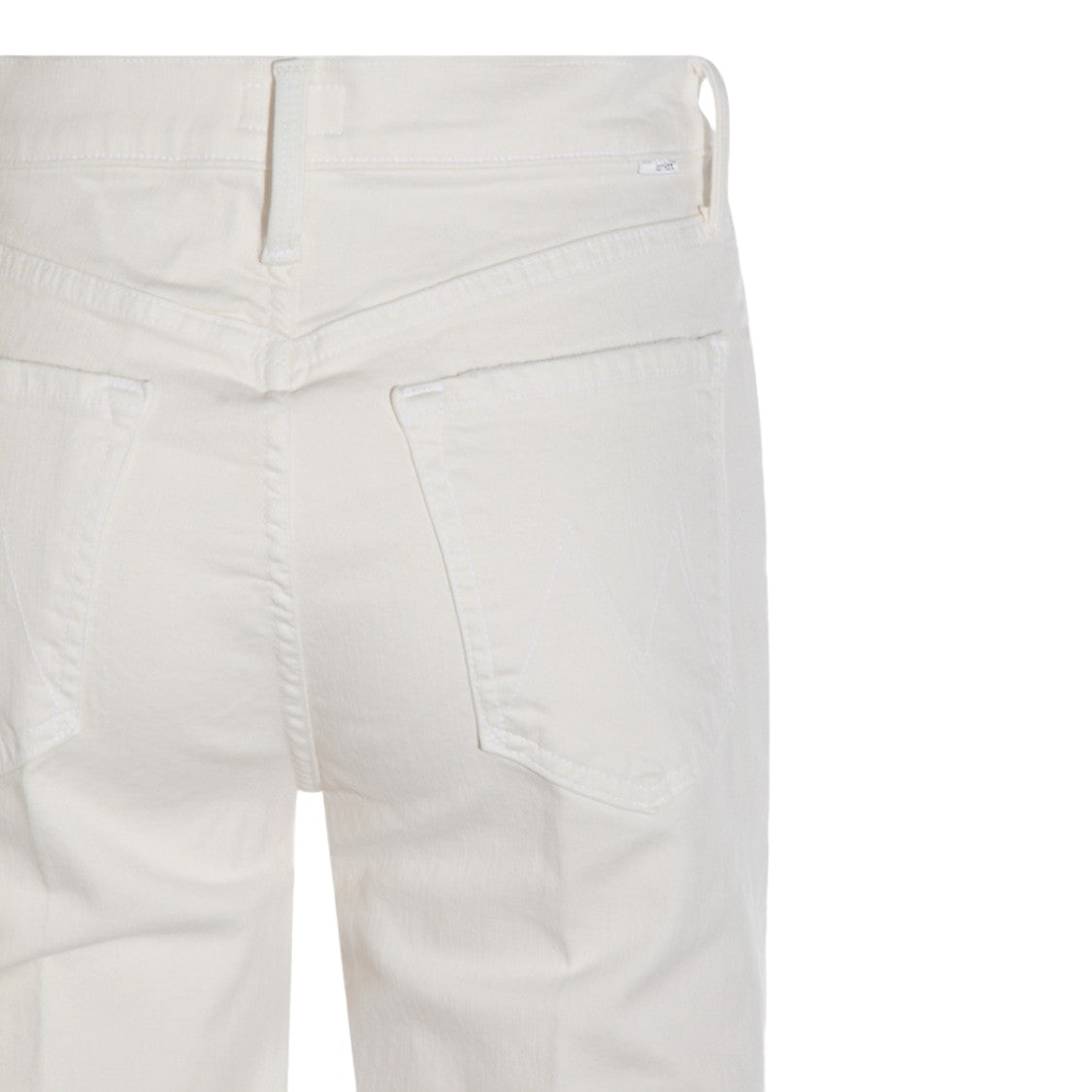 Mother High-Waisted Straight-Leg White Jeans With Five-Pocket Design