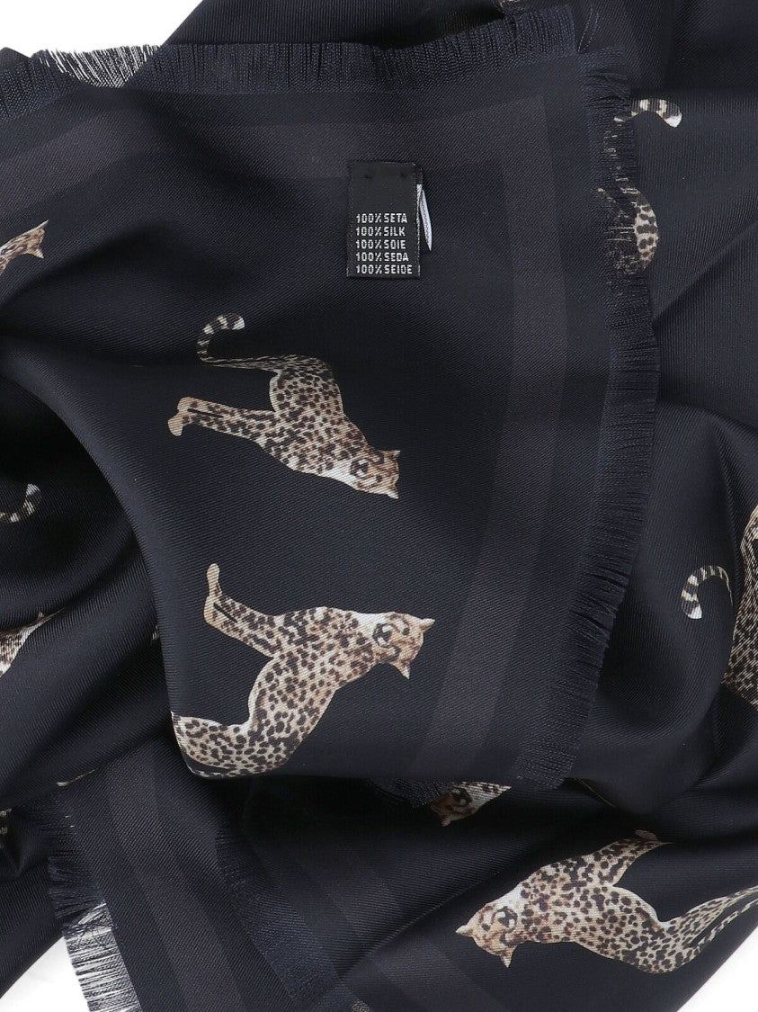 Nili Lotan "Ghepardo" Scarf – Black
