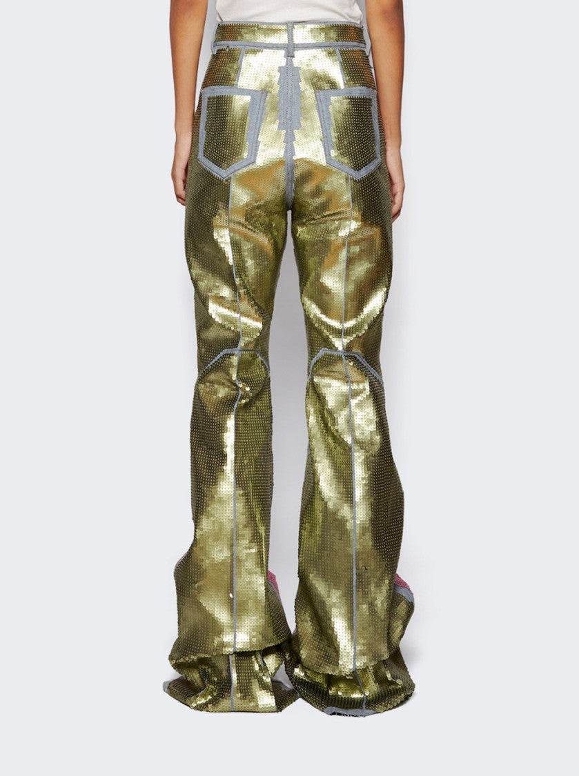 Rick Owens High-Waisted Bootcut Jeans With Five-Pocket Design