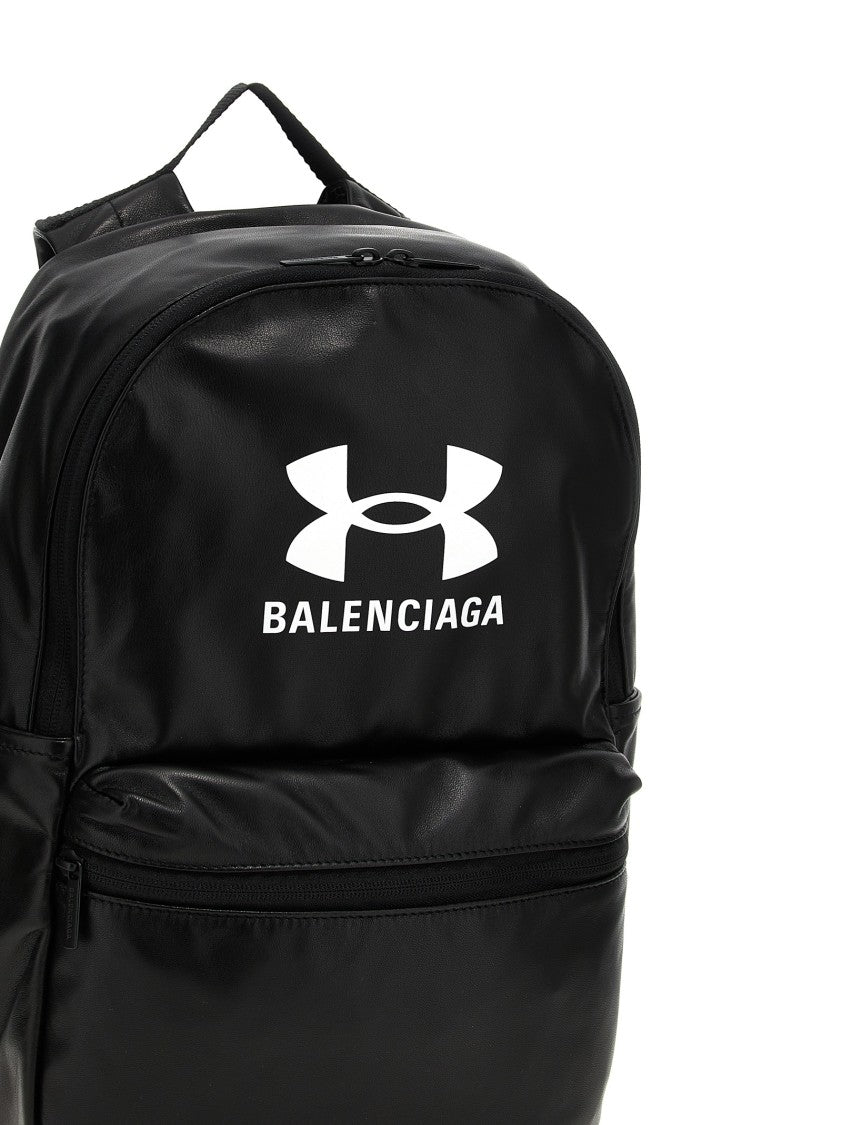 Balenciaga Smooth Lambskin Backpack With Front Logo