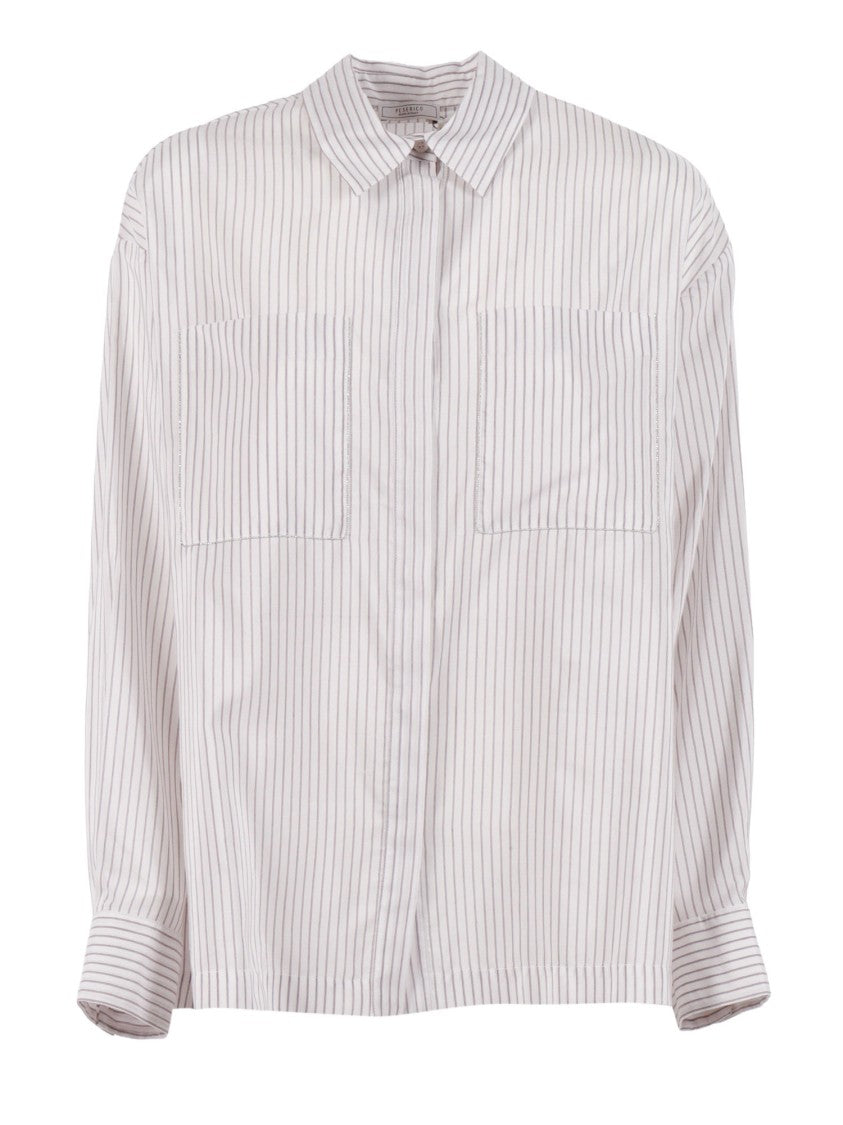 Peserico Blouse Pinstripe Classic Blouse