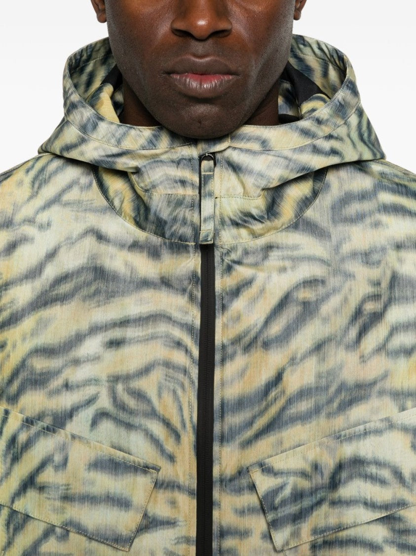 Kenzo Silk And Nylon Blend Zip Jacket