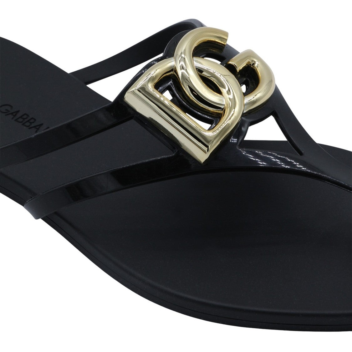 Dolce & Gabbana Matte Black Flat Shoes With Rounded Toe