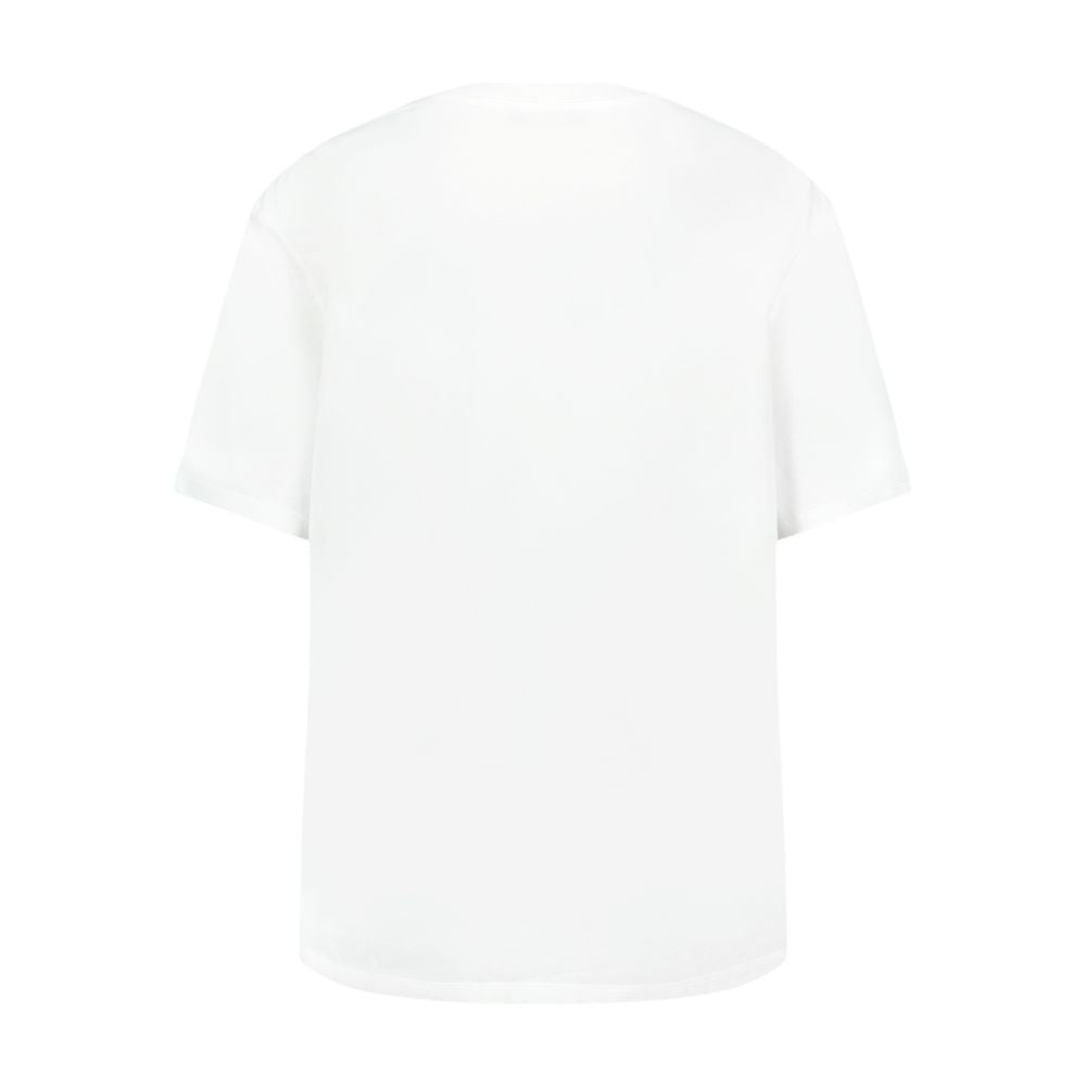 Balmain White Cotton Vintage Print Reg Fit T-Shirt
