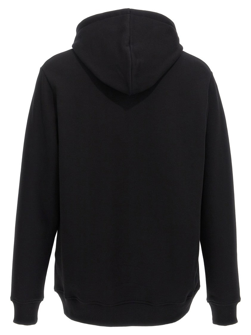 Balmain Cotton Hoodie With Embossed Velvet Logo