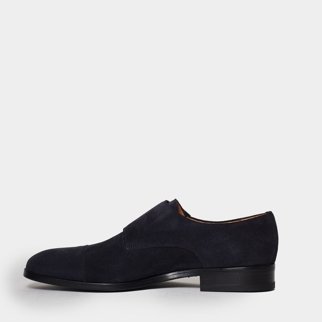 Sutoris Double Buckle Shoe In Blue Suede