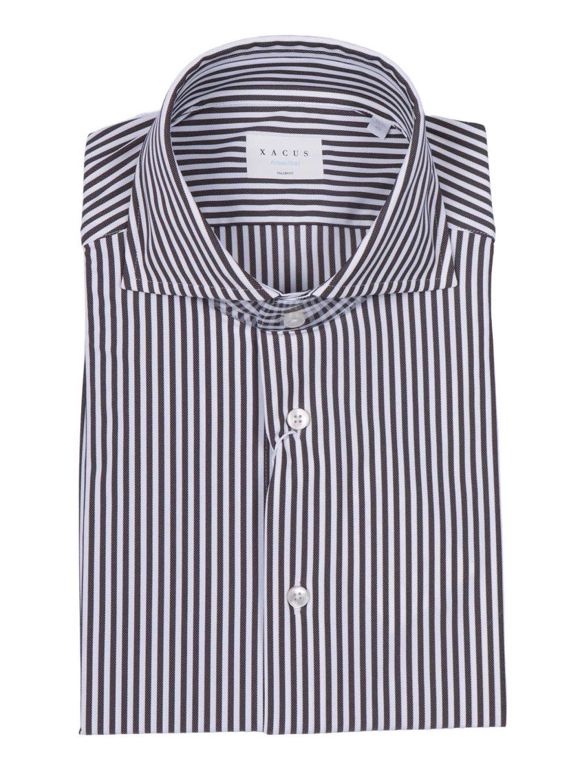 Xacus Vertical Stripe Dress Casual Shirt