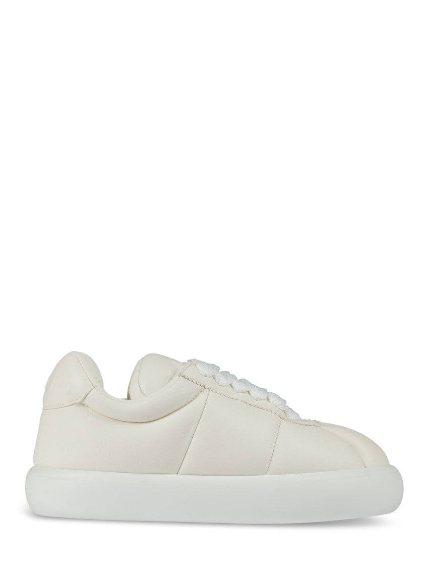 Marni Minimalist White Leather Sneakers With Cushioned Sole
