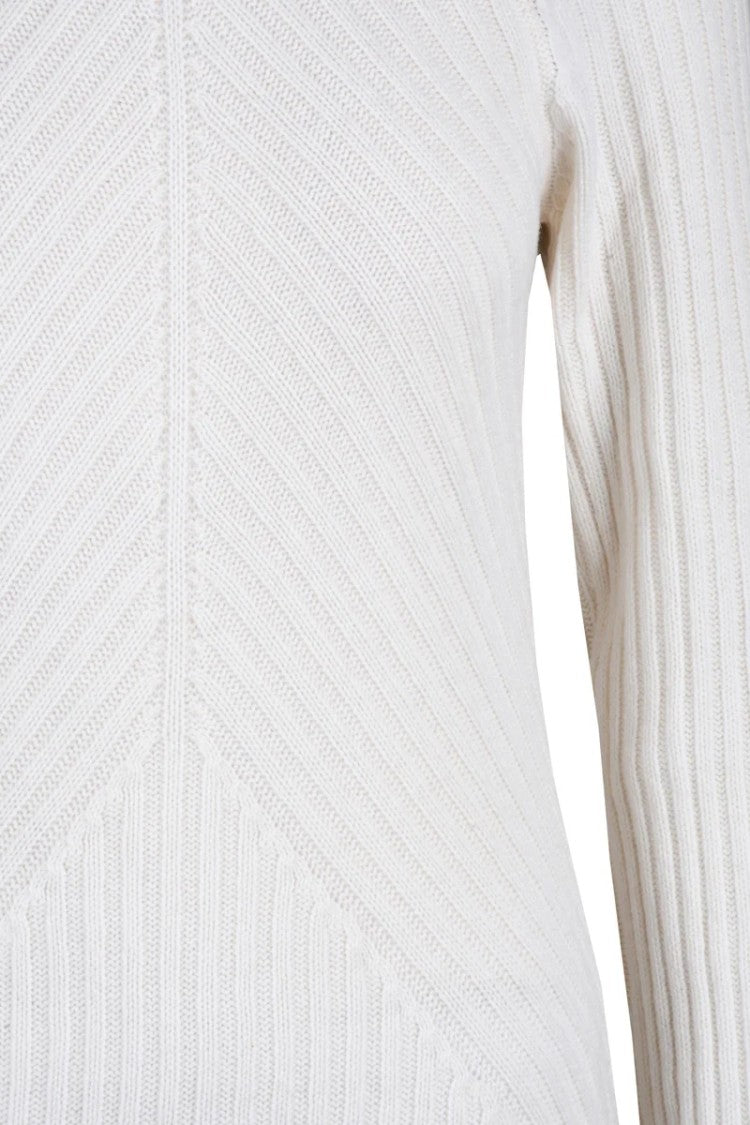 Eleventy Long Knit Dress - White