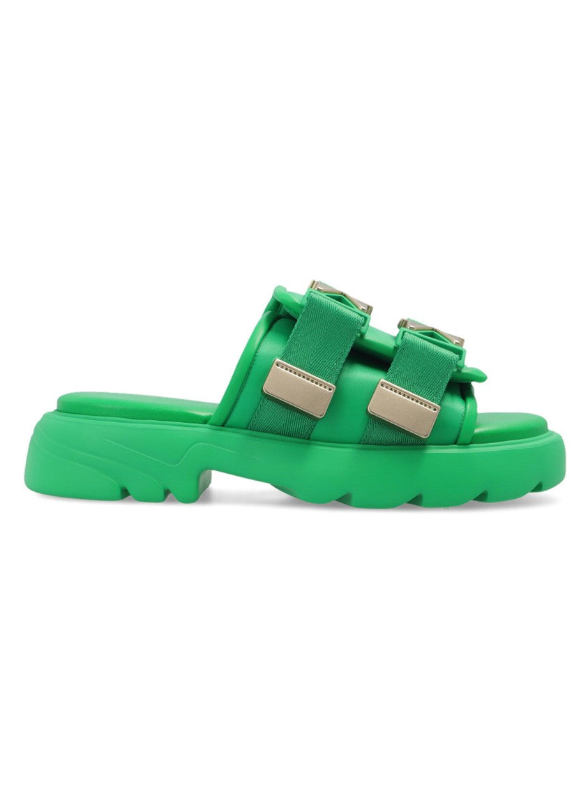 Bottega Veneta Green Flash Slides