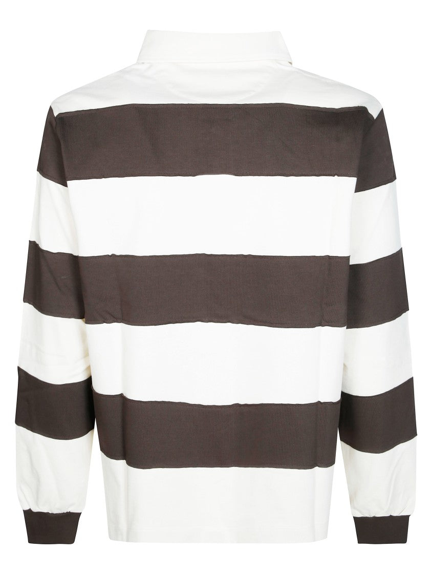 Woc Oviedo Striped Wool Long-Sleeve Polo Shirt