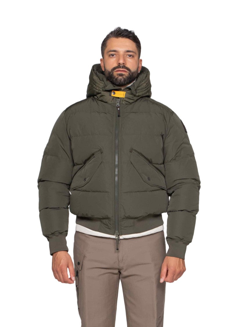 Pjs Parajumpers Puffer Bomber Jacket With High Collar And Quilted Design