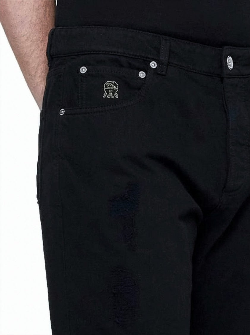 Brunello Cucinelli Relaxed Fit Black Denim Pants