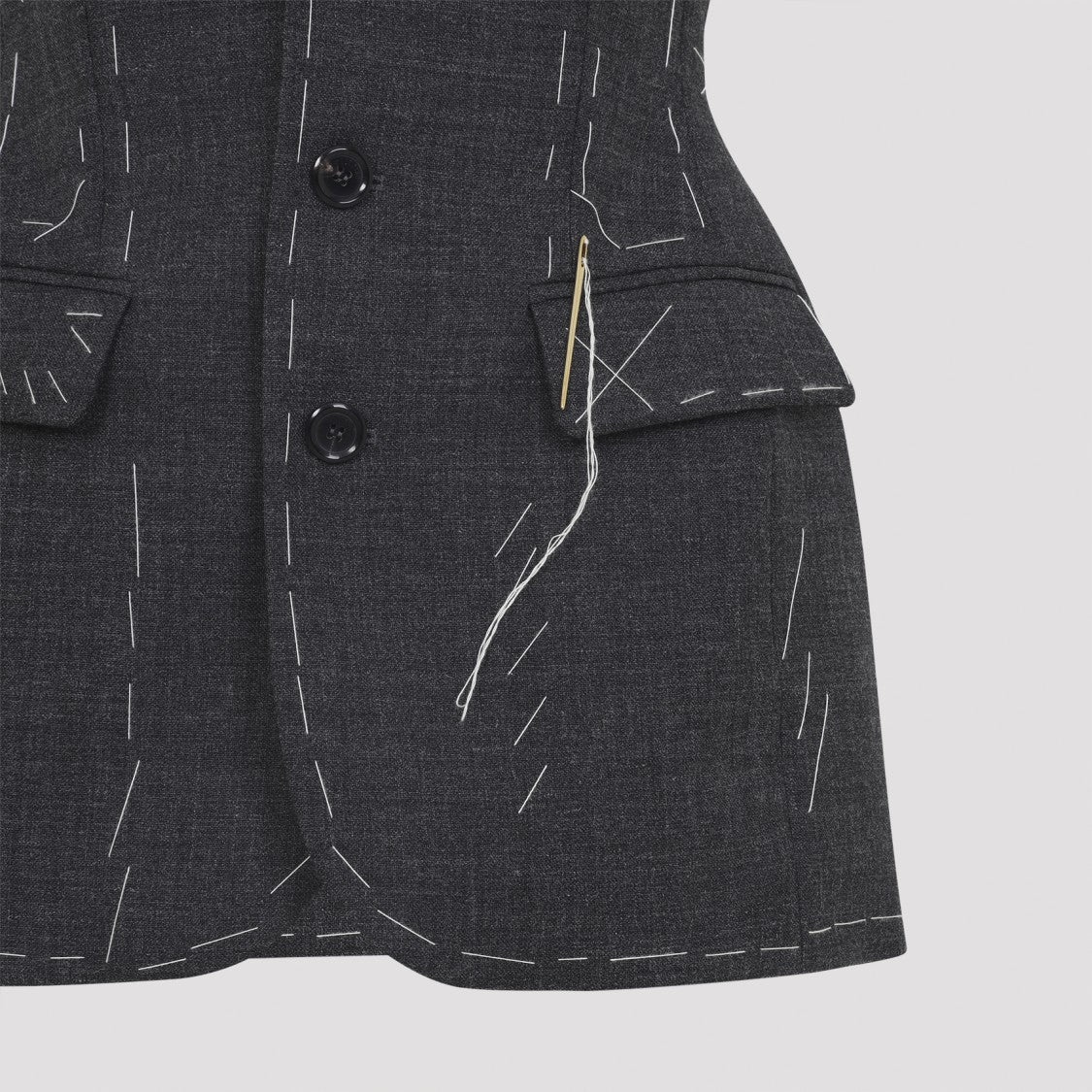 Moschino Grey Wool Vest