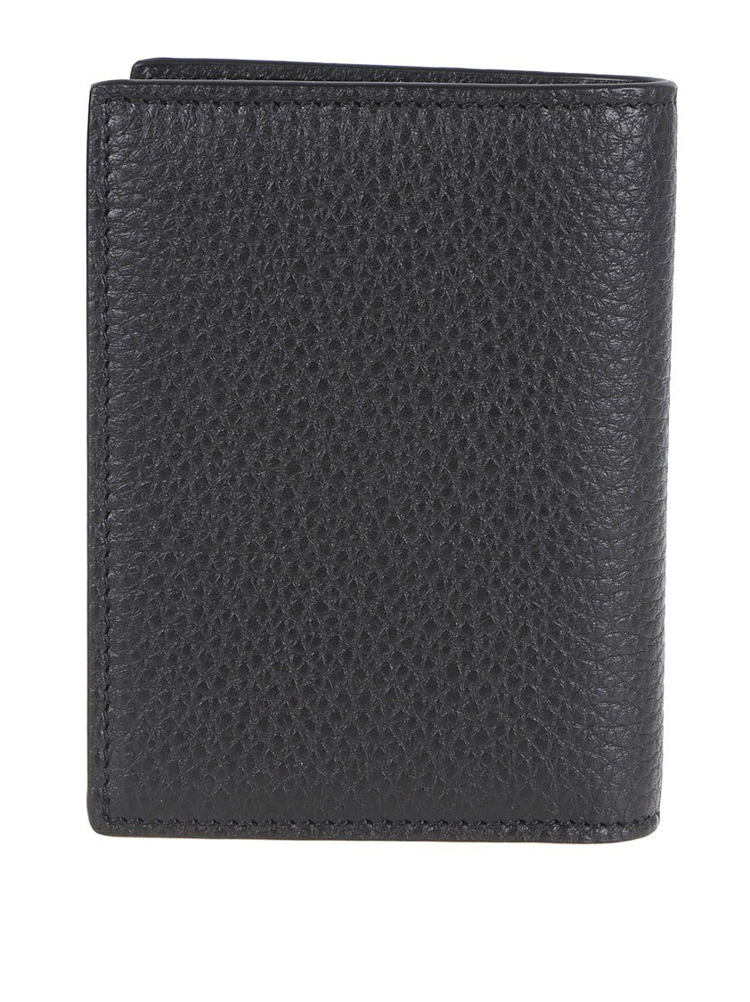 Givenchy Textured Black Calf Leather Bifold Wallet