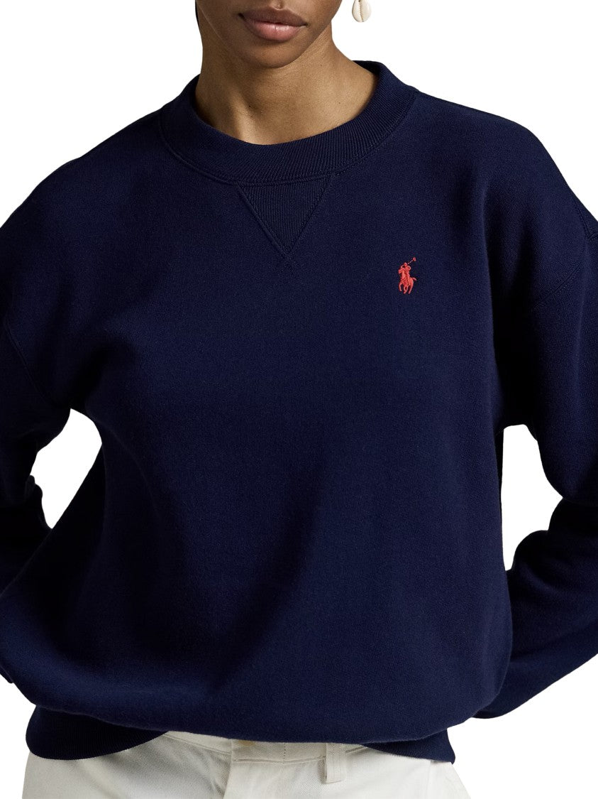 Polo Ralph Lauren Relaxed Fit Crew Neck Sweater With Embroidered Logo