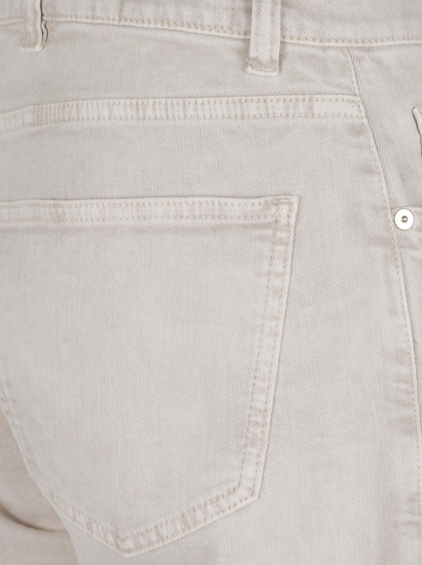 Eleventy Regular Fit Cotton-Elastane Jeans In Soft Beige