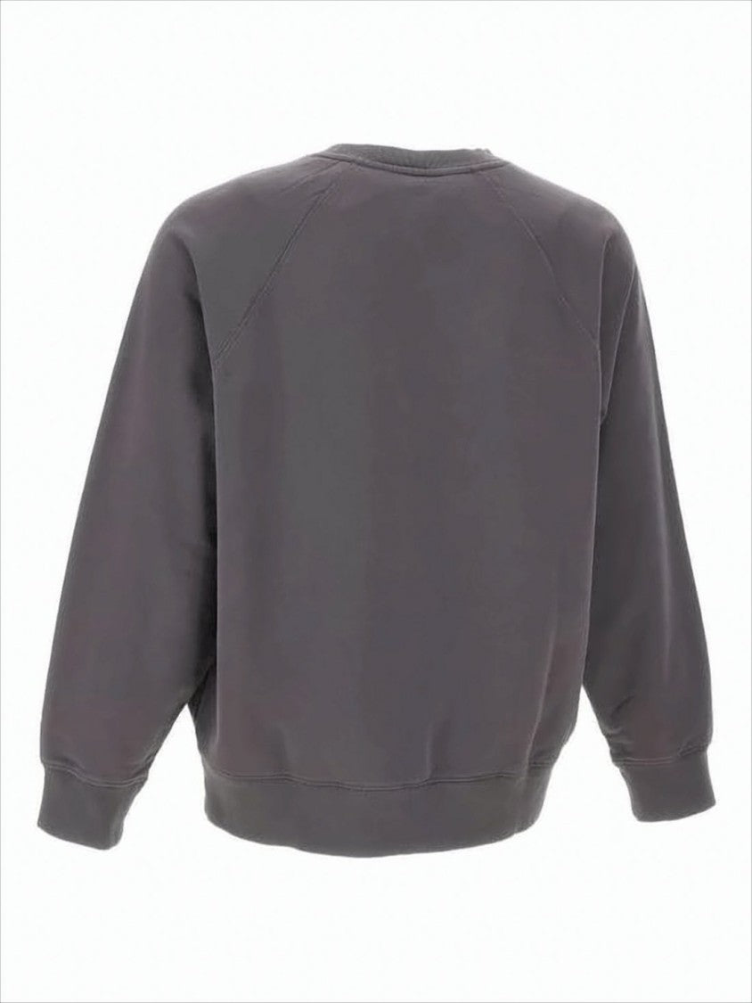 Maison Kitsuné Oversized Grey Sweatshirt With Fox Head Emblem