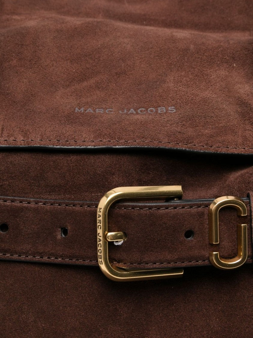 Marc Jacobs Structured Brown Cowhide Handbag With Gold-Tone Accents