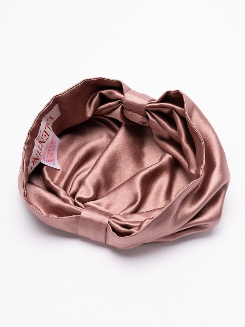 Valentino Garavani Silk Turban With Twisted Front Detail