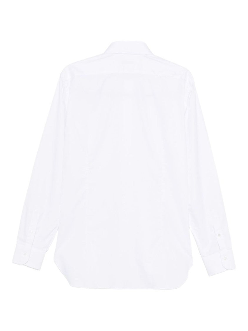 Barba Tailored White Button-Down Shirt With Pointed Collar