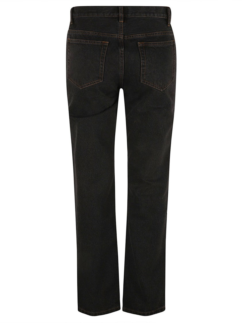 A.P.C. High-Waisted Straight-Leg Jeans With Contrasting Stitching