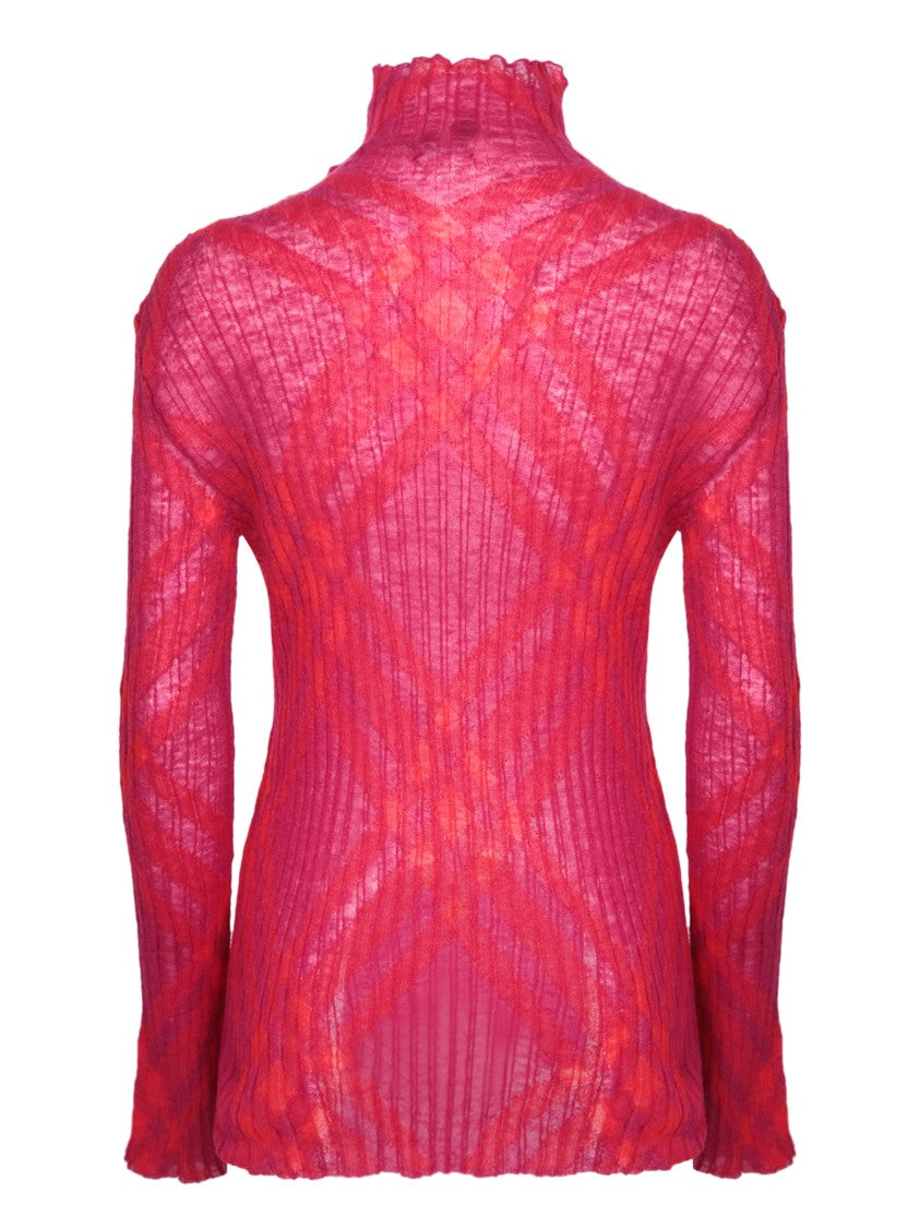 Burberry Red Knit Turtleneck