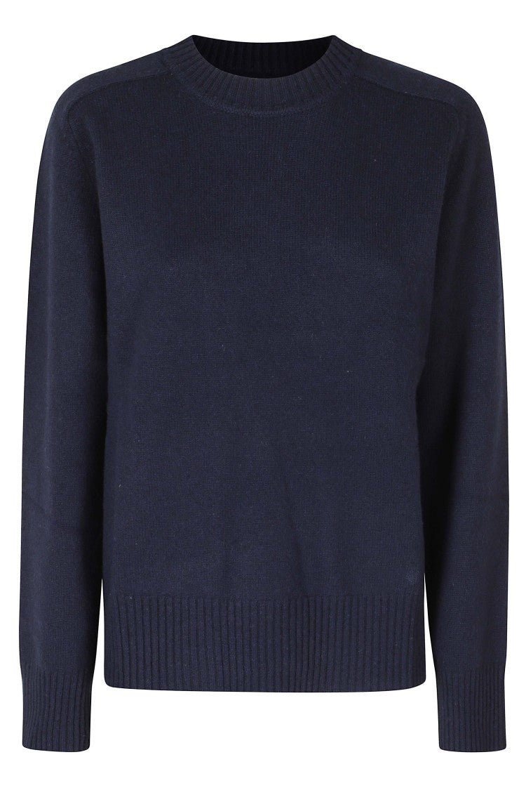 Loulou De Saison Navy Baltra Embroidered Pure Cashmere Sweater