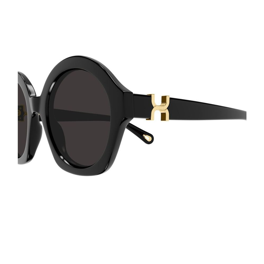 Chloé Ch0302s Marcie-Linea Chloé Round Black Recycled Acetate Sunglasses