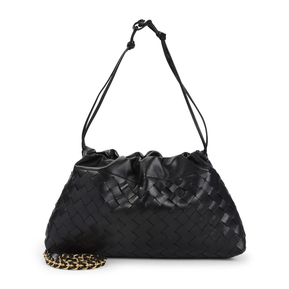 Bottega Veneta Black Calf Leather Dustbag Soiree Mini Bag