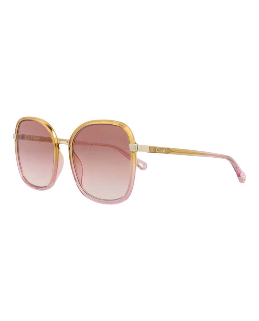 Chloé Square-Frame Injection Sunglasses