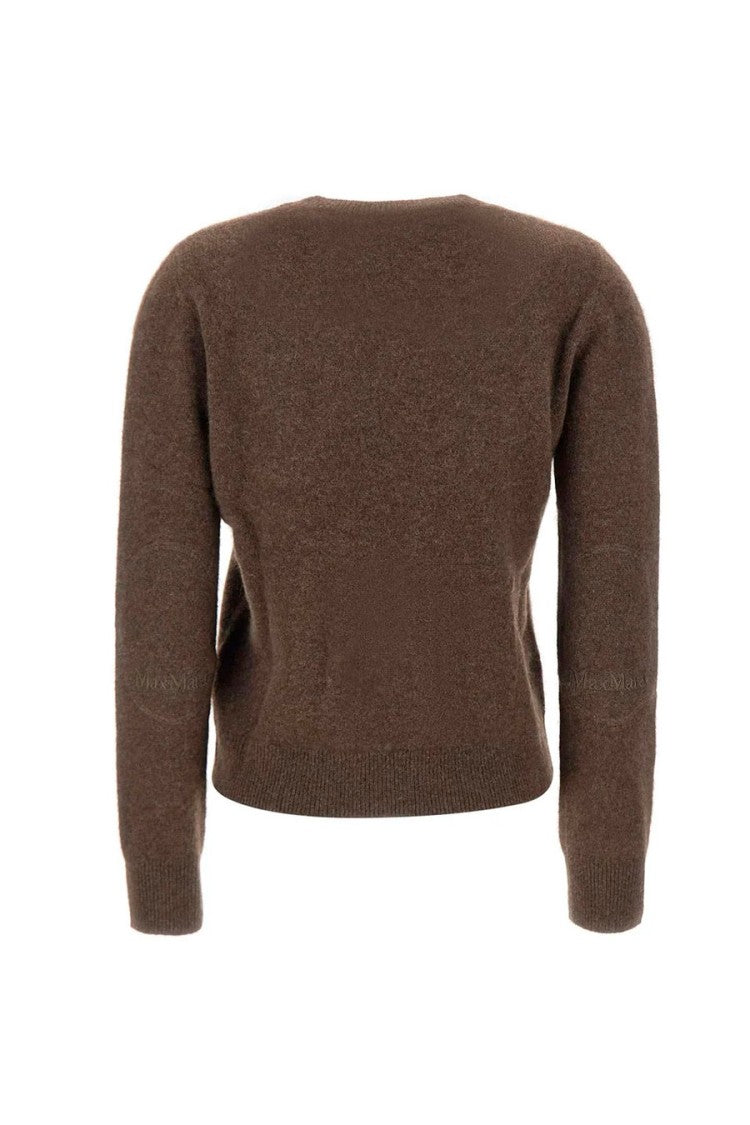 Max Mara Brown Smmvoliera Crew-Neck Yak Sweater