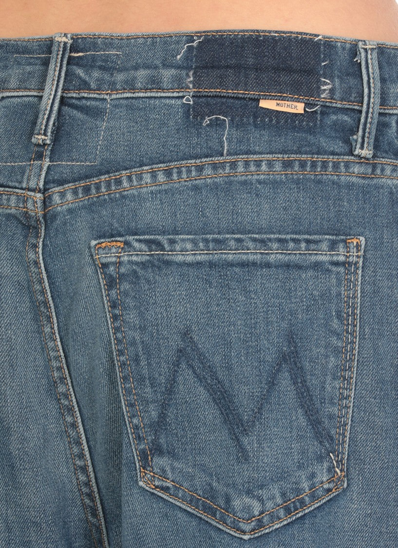 Mother Blue The Full-Pipe Flood Jeans