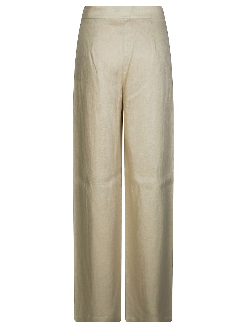 Max Mara Msttapioca High Waisted Linen Trousers