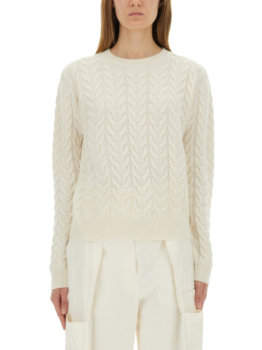 Max Mara Aramis Braided Cable Knit Cashmere Sweater