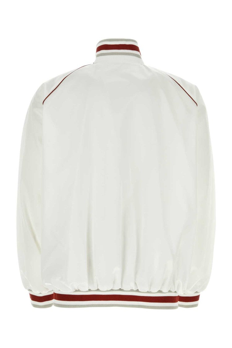 Givenchy White Nylon Bomber Jacket
