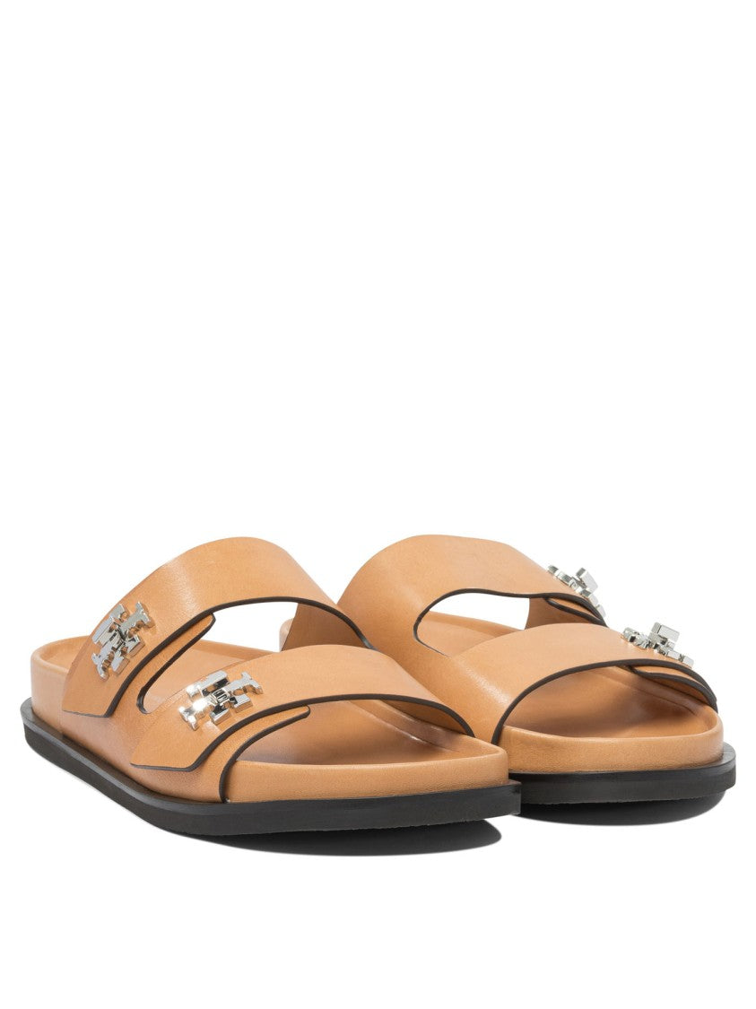 Tory Burch Bovine Leather Sandals With Minimalist Silhouette
