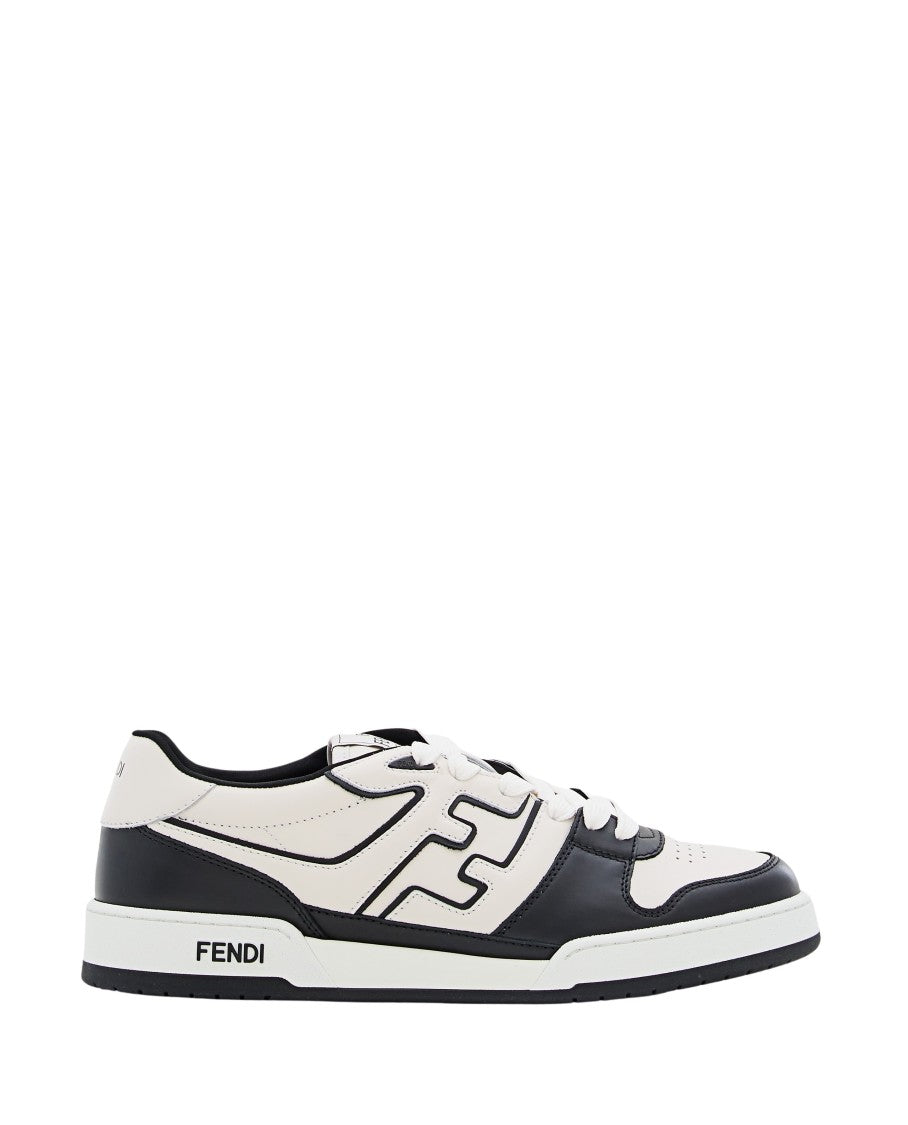 Fendi White And Black Fendi Match Sneakers