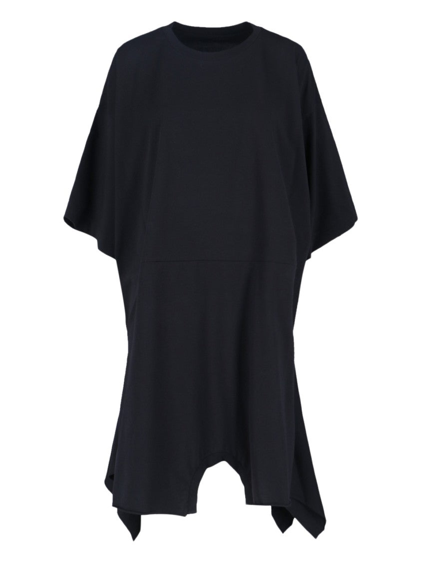 Mm6 By Maison Margiela Dress In Black Cotton, Light Shade
