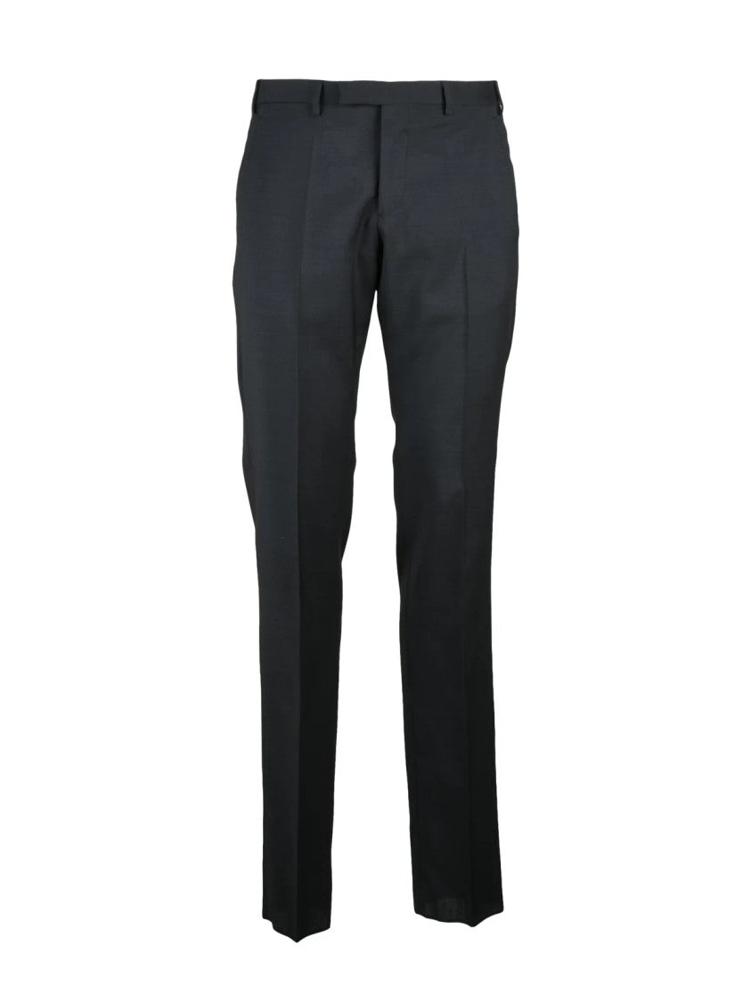 Emporio Armani Classic Tailored Black Virgin Wool Suit With Impeccable Fit