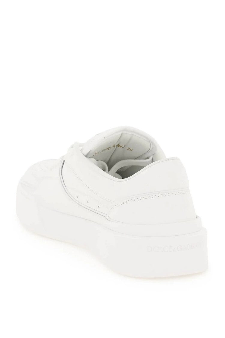 Dolce & Gabbana White Calf Leather Sneakers