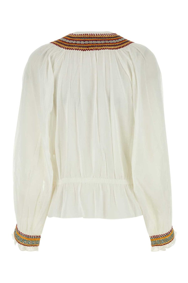 Bode White Cotton Georgette Blouse